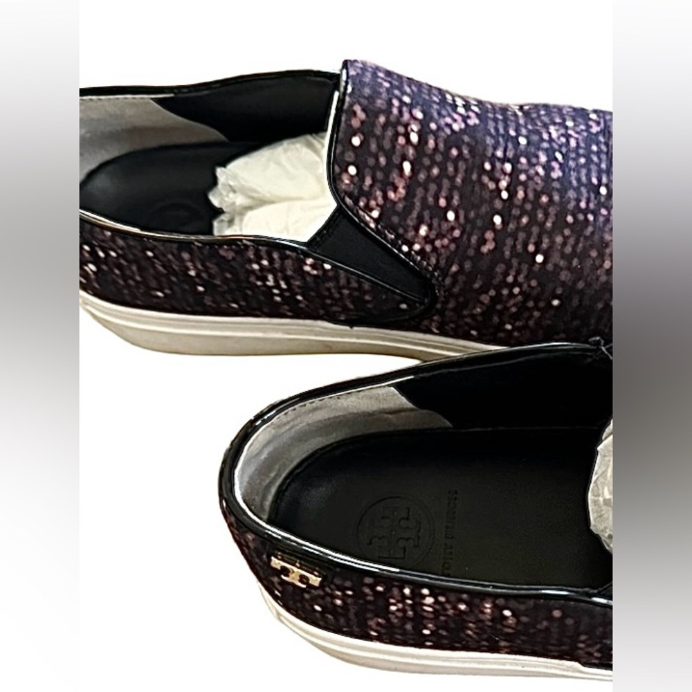TORY BURCH Designer Multi-color Casual Slip-On Tennis Shoes/ Sneakers Size 8.5 - Picture 4 of 14